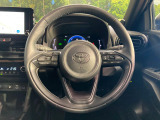 【純正革巻きステアリング】上質な革を使用することで、手にしっかり馴染みとても運転しやすいハンドルです♪