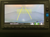 バックでの車庫入れも安心です! リアカメラが付いているバックモニター付のナビを装備しております。操作線もついており距離感も画面から確認できます。