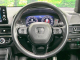【純正革巻きステアリング】上質な革を使用することで、手にしっかり馴染みとても運転しやすいハンドルです♪