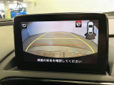 バックギアに入れると、このように後方が映し出されます!最終確認はご自身の目と耳で必ず行ってください!安全第一で!