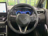 【純正革巻きステアリング】上質な革を使用することで、手にしっかり馴染みとても運転しやすいハンドルです♪