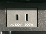 【1500Wアクセサリーコンセント】消費電力1500Wまでの家電が使えます。キャンプやスポーツ・アウトドアでのアクティビティはもちろん、災害・停電の際に大活躍♪