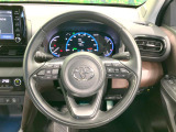 【純正革巻きステアリング】上質な革を使用することで、手にしっかり馴染みとても運転しやすいハンドルです♪
