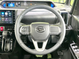 【純正革巻きステアリング】上質な革を使用することで、手にしっかり馴染みとても運転しやすいハンドルです♪