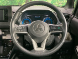 【純正革巻きステアリング】上質な革を使用することで、手にしっかり馴染みとても運転しやすいハンドルです♪