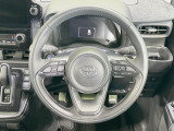 【純正革巻きステアリング】上質な革を使用することで、手にしっかり馴染みとても運転しやすいハンドルです♪