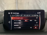 ハンドル操作をアシストすることにより車線からの逸脱回避を支援します。