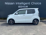 ワゴンRの横からの画像になります。当店は全車 整備・保証付なので安心してご検討頂けます。