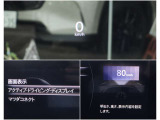 【頻繁に確認する項目】 車速度を確認する際にメーターを注視しよそ見をしてしまいますが、フロントガラスにメーターが投影されているのでよそ見の防止につながります。