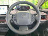 【純正革巻きステアリング】上質な革を使用することで、手にしっかり馴染みとても運転しやすいハンドルです♪