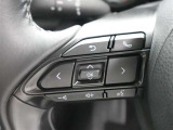 ステアリングスイッチ付き。手を離さずにさまざまな操作が可能です。