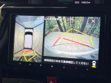 【パノラミックビューモニター】専用のカメラにより、上から見下ろしたような視点で360度クルマの周囲を確認することができます☆死角部分も確認しやすく、狭い場所での切り返しや駐車もスムーズに行えます。