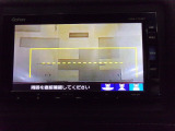 バックカメラの画像です。ガイドラインがスムースな車庫入れをサポートいたします。車庫入れの安心感がアップしますね。