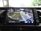 バックカメラの画像です。ガイドラインがスムースな車庫入れをサポートいたします。車庫入れの安心感がアップしますね。