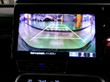 バックカメラの画像です。ガイドラインがスムースな車庫入れをサポートいたします。車庫入れの安心感がアップしますね。