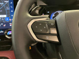 オーディオや運転支援機能などを手元で操作できるステアリングスイッチ。操作時の視線移動が少なく、安全にも貢献します。