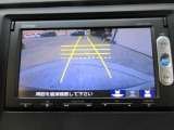 バックカメラの画像です。ガイドラインがスムースな車庫入れをサポートいたします。車庫入れの安心感がアップしますね。