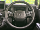 【純正革巻きステアリング】上質な革を使用することで、手にしっかり馴染みとても運転しやすいハンドルです♪