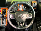 【純正革巻きステアリング】上質な革を使用することで、手にしっかり馴染みとても運転しやすいハンドルです♪