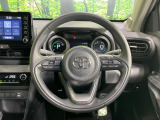 【純正革巻きステアリング】上質な革を使用することで、手にしっかり馴染みとても運転しやすいハンドルです♪