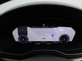 必要に応じてメーター内に地図や車両のインフォメーションなどを切り替え表示できる12.3インチバーチャルコクピット