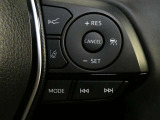 ステアリングスイッチでクルーズコントロール機能の操作ができます。長距離の高速走行時の疲労軽減や燃費に役立ちます。
