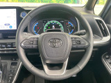 【純正革巻きステアリング】上質な革を使用することで、手にしっかり馴染みとても運転しやすいハンドルです♪