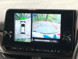 【アラウンドビューモニター】専用のカメラにより、上から見下ろしたような視点で360度クルマの周囲を確認することができます☆死角部分も確認しやすく、狭い場所での切り返しや駐車もスムーズに行えます。