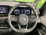 【純正革巻きステアリング】上質な革を使用することで、手にしっかり馴染みとても運転しやすいハンドルです♪