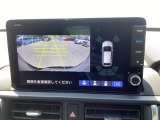 便利な3ビュー切り替え、ガイド線表示付きのバックカメラです。後退時、後方の視界をサポートします