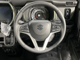 【純正革巻きステアリング】上質な革を使用することで、手にしっかり馴染みとても運転しやすいハンドルです♪