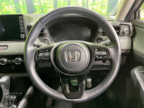 【純正革巻きステアリング】上質な革を使用することで、手にしっかり馴染みとても運転しやすいハンドルです♪