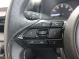 ステアリングスイッチ付き。前方から目を離すことなく操作することが可能です。