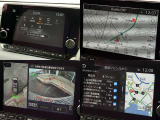 EV専用NissanConnectナビゲーションシステム。充電スポットの検索や目的地の設定など使いやすいナビです。もちろんアラウンドビューモニターが映ります。