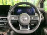 【純正革巻きステアリング】上質な革を使用することで、手にしっかり馴染みとても運転しやすいハンドルです♪