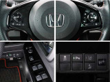 N-ONEの運転席回りの各種スイッチ群です。ハンドル右下には、ホンダセンシングのスイッチ群が並びます。総合先進安全装備のセンシング搭載。ヒューマンエラーを高度先進技術が補完してくれます。