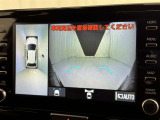 パノラミックビューモニターを装備。駐車場や交差点でクルマを真上から見るように周囲を確認できます。機能の詳細は販売店スタッフまでおたずねください。