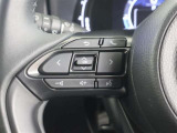 ステアリングスイッチ付き。前方から目を離すことなく操作することが可能です。