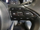 ステアリングには運転中でも簡単に操作できる各種スイッチついてます