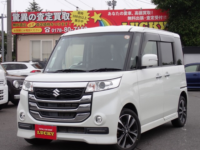 スペーシアカスタムZターボ デュアルカメラブレーキサポート 4WD