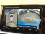バックカメラの他に上から見下ろしたような画像が見れるアラウンド(全方位)モニター。前後左右を把握できます!