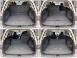 乗車人数や荷物の形状に合わせた色々な使い方ができます。後席シートを倒せば広々スペースが確保できます。