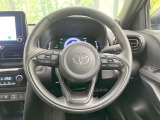 【純正革巻きステアリング】上質な革を使用することで、手にしっかり馴染みとても運転しやすいハンドルです♪
