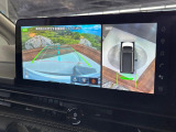 【アラウンドビューモニター】専用のカメラにより、上から見下ろしたような視点で360度クルマの周囲を確認することができます☆死角部分も確認しやすく、狭い場所での切り返しや駐車もスムーズに行えます。