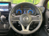 【純正革巻きステアリング】上質な革を使用することで、手にしっかり馴染みとても運転しやすいハンドルです♪