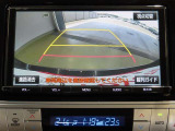 バックモニター付きです。モニターにはガイド線も表示されます。