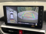 【全周囲カメラ】専用のカメラにより、上から見下ろしたような視点で360度クルマの周囲を確認することができます☆死角部分も確認しやすく、狭い場所での切り返しや駐車もスムーズに行えます。