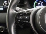 ハンドルにオーディオ操作用スイッチを備え、手を放さずに操作可能。安全性と利便性を両立しています。