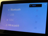 オーディオソース選択画面です。Bluetoothオーディオをご利用いただけます。