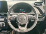 【純正革巻きステアリング】上質な革を使用することで、手にしっかり馴染みとても運転しやすいハンドルです♪